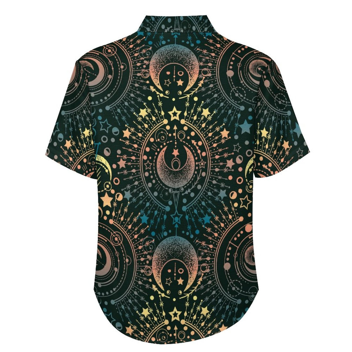 Men's Star And Moon Print Vacation Hawaiian Shirt 2306104044