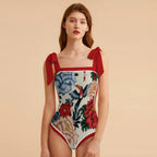 Fashion Printed One Piece Swimsuit And Cover Up 2305104918