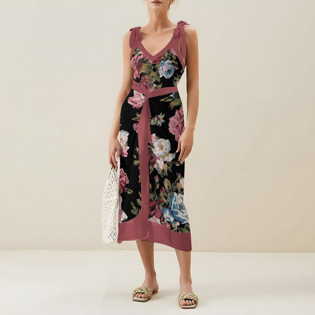 Casual Printed One Piece Swimsuit And Cover Up 2305105009