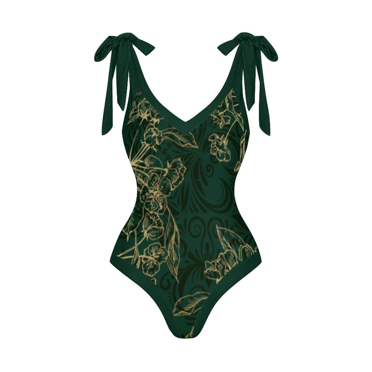 Casual Printed One Piece Swimsuit And Cover Up 2305106048