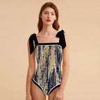 Fashion Printed One Piece Swimsuit And Cover Up 2305105707