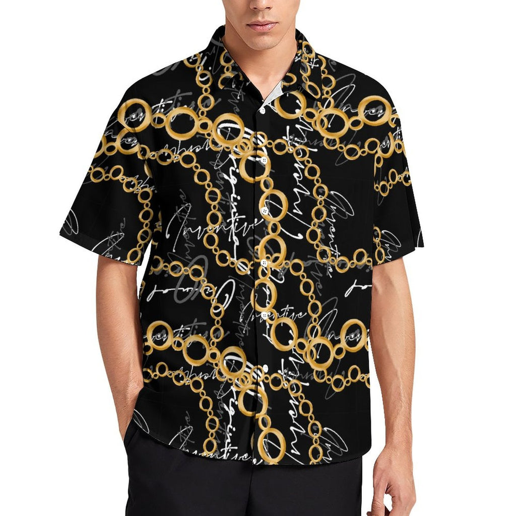 Men's Fashion Casual Printed Short Sleeve Shirts 2306101495