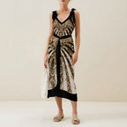 Casual Printed One Piece Swimsuit And Cover Up 2305106056