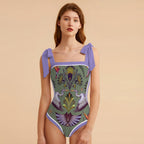 Fashion Printed One Piece Swimsuit And Cover Up 2306100619