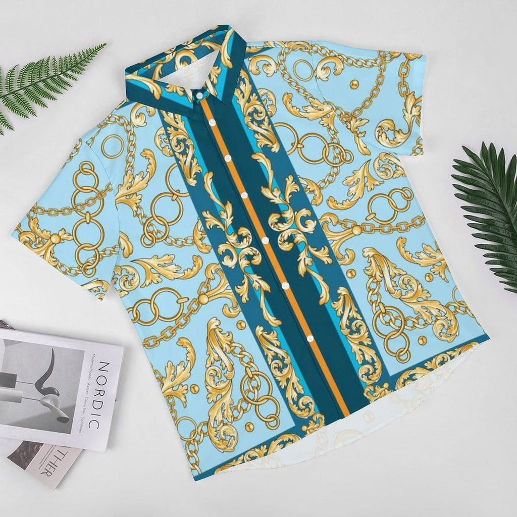Men's Fashion Casual Printed Short Sleeve Shirts 2306100967