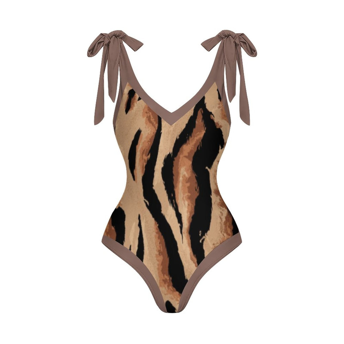 Casual Printed One-Piece Swimsuit And Cover Up 2305102427
