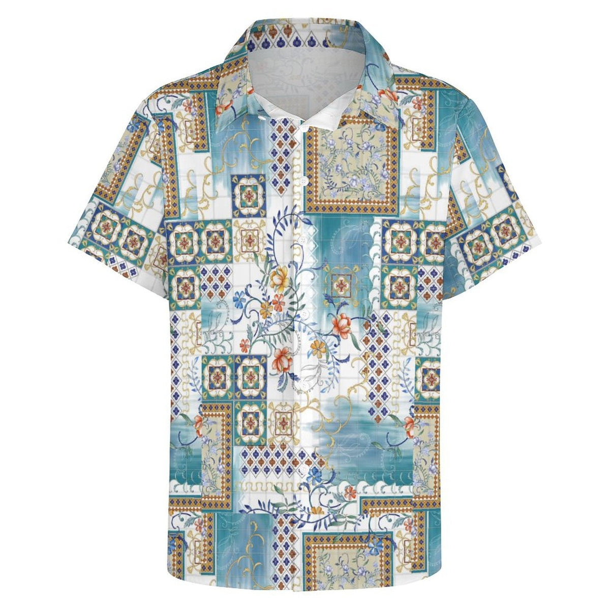 Men's Hawaiian Print Resort Shirt 2304102444