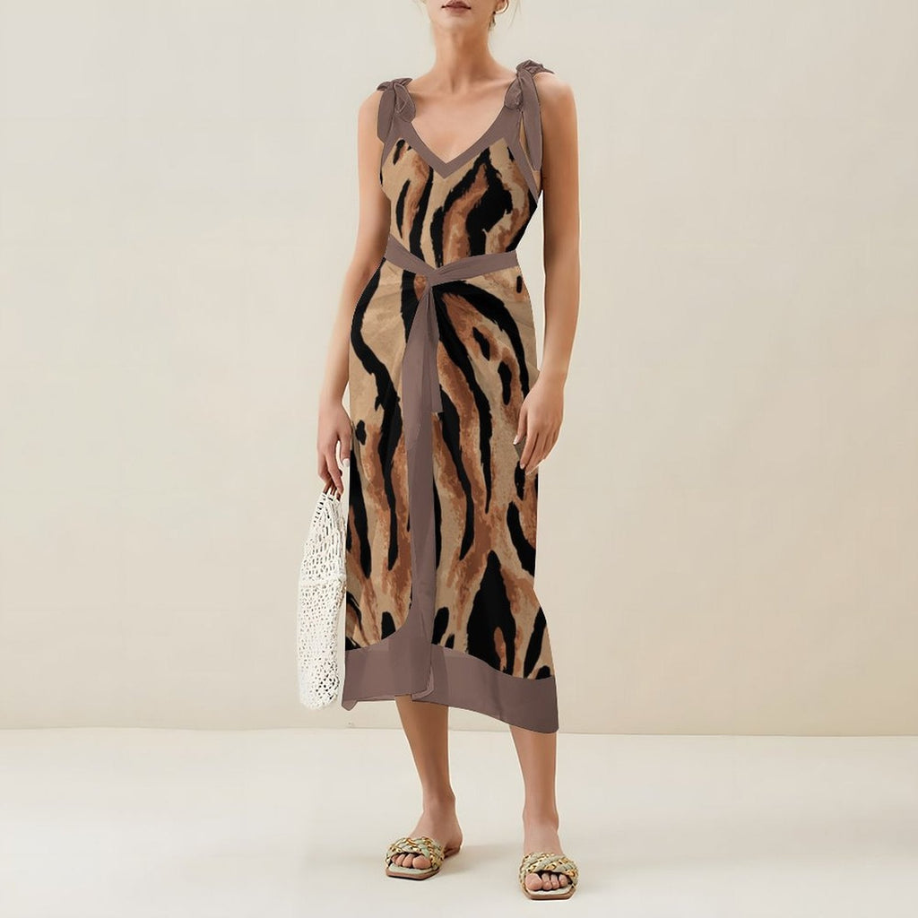 Casual Printed One-Piece Swimsuit And Cover Up 2305102427