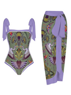 Fashion Printed One Piece Swimsuit And Cover Up 2306100619