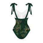 Casual Printed One Piece Swimsuit And Cover Up 2305106048