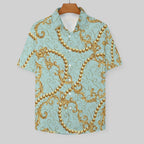 Men's Fashion Casual Printed Short Sleeve Shirts 2306101117