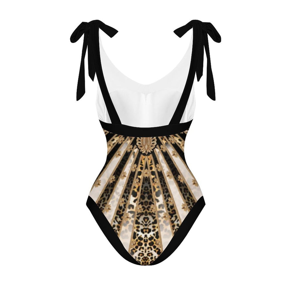 Casual Printed One Piece Swimsuit And Cover Up 2305106056
