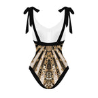Casual Printed One Piece Swimsuit And Cover Up 2305106056