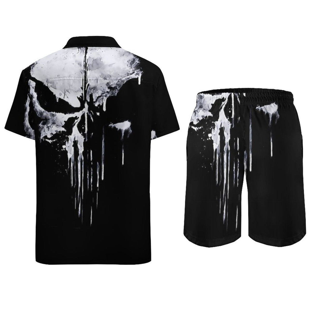 Men's Hawaiian Print Beach Two-Piece Suit 2305102354