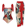 Fashion Printed One Piece Swimsuit And Cover Up 2305104918