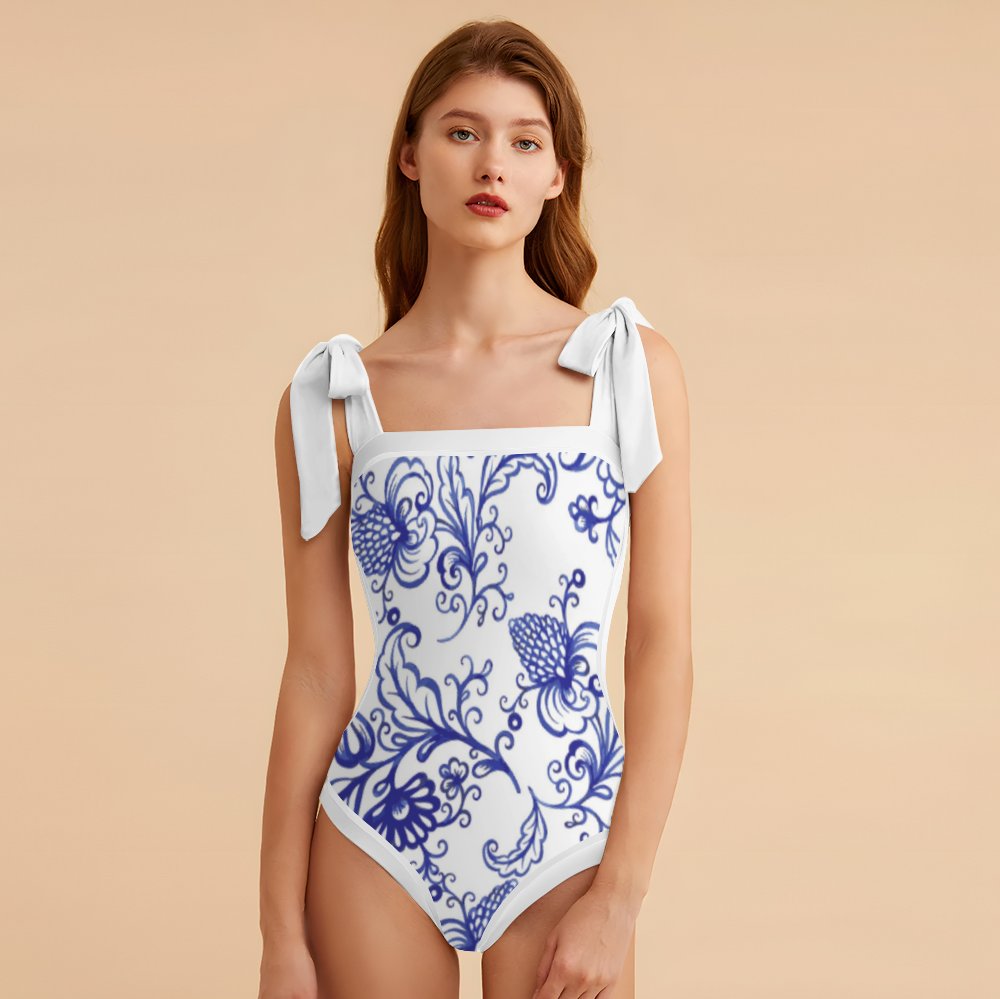 Fashion Printed One Piece Swimsuit And Cover Up 2305105236