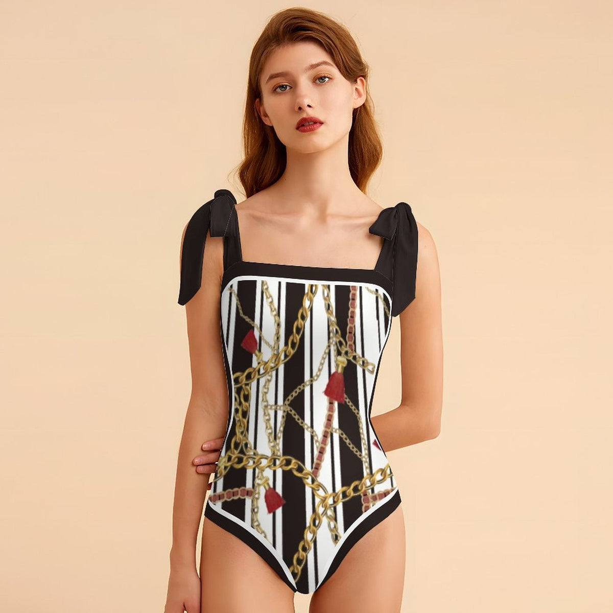 Fashion Printed One Piece Swimsuit And Cover Up 2306100603