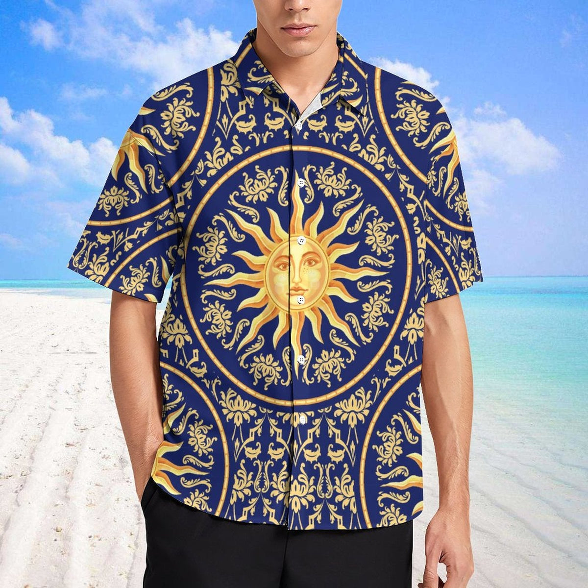 Men's Fashion Casual Printed Short Sleeve Shirts 2306100035