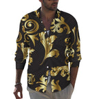 Men's Casual Printed Long Sleeve Shirt 2306103086