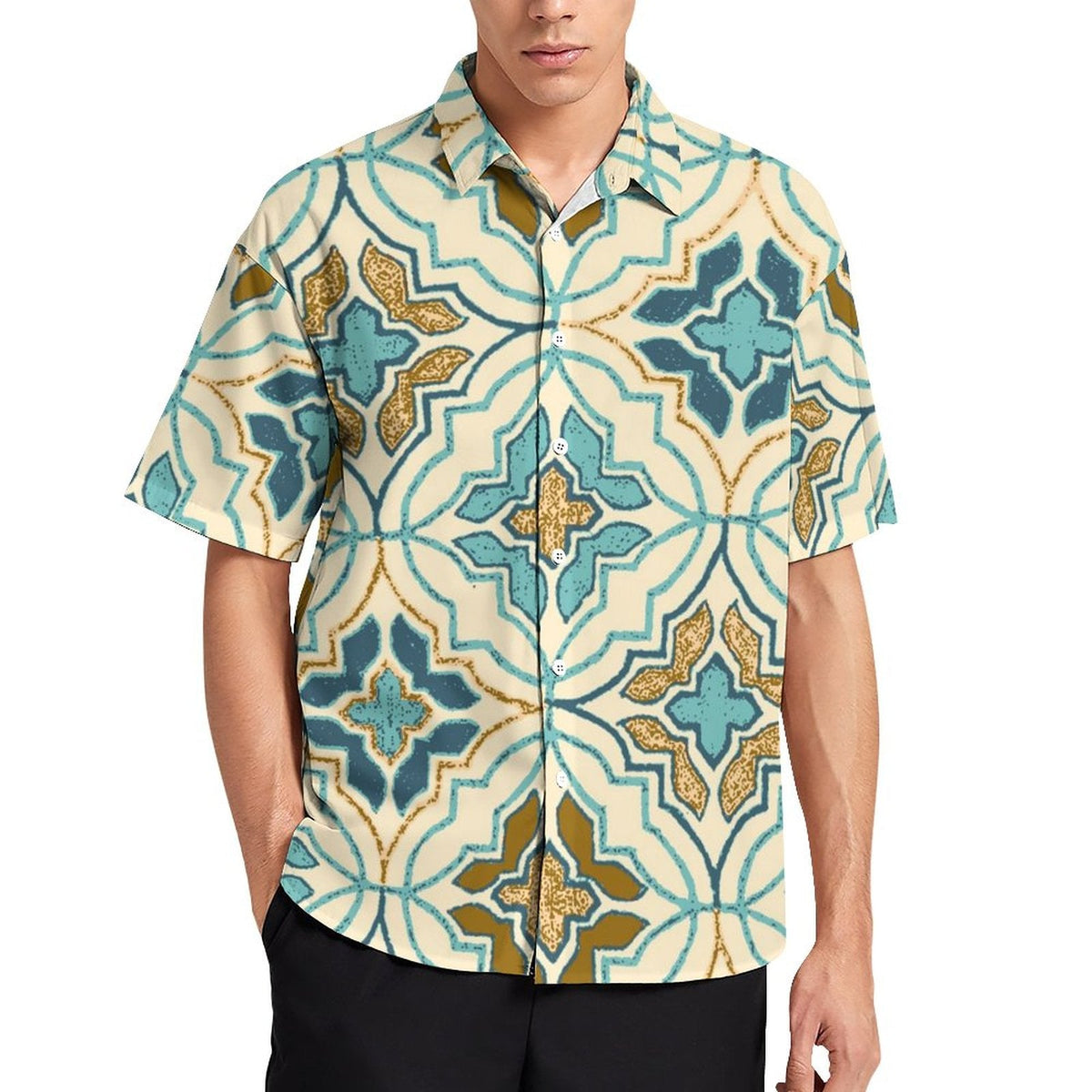 Men's Fashion Casual Printed Short Sleeve Shirts 2306100444