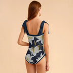 Fashion Printed One Piece Swimsuit And Cover Up 2305104976