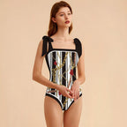 Fashion Printed One Piece Swimsuit And Cover Up 2306100603