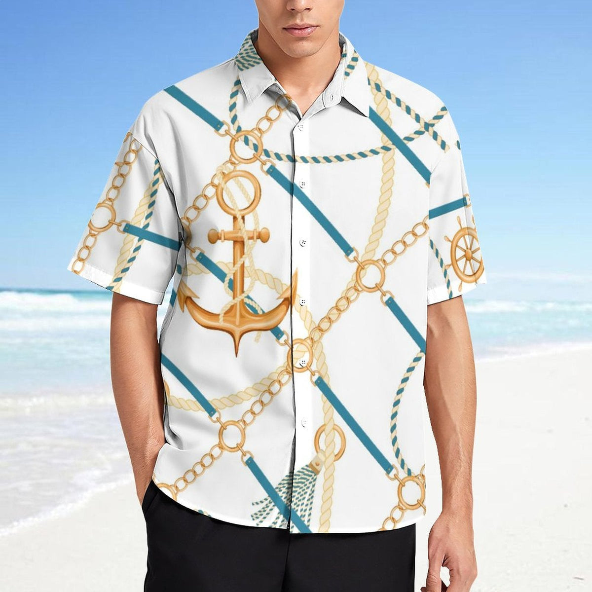 Men's Fashion Casual Printed Short Sleeve Shirts 2306100462