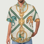 Men's Vintage Print Vacation Hawaiian Shirt 2306104049