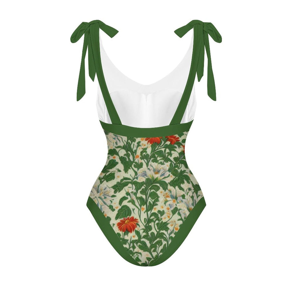 Casual Printed One-Piece Swimsuit And Cover Up 2305102482
