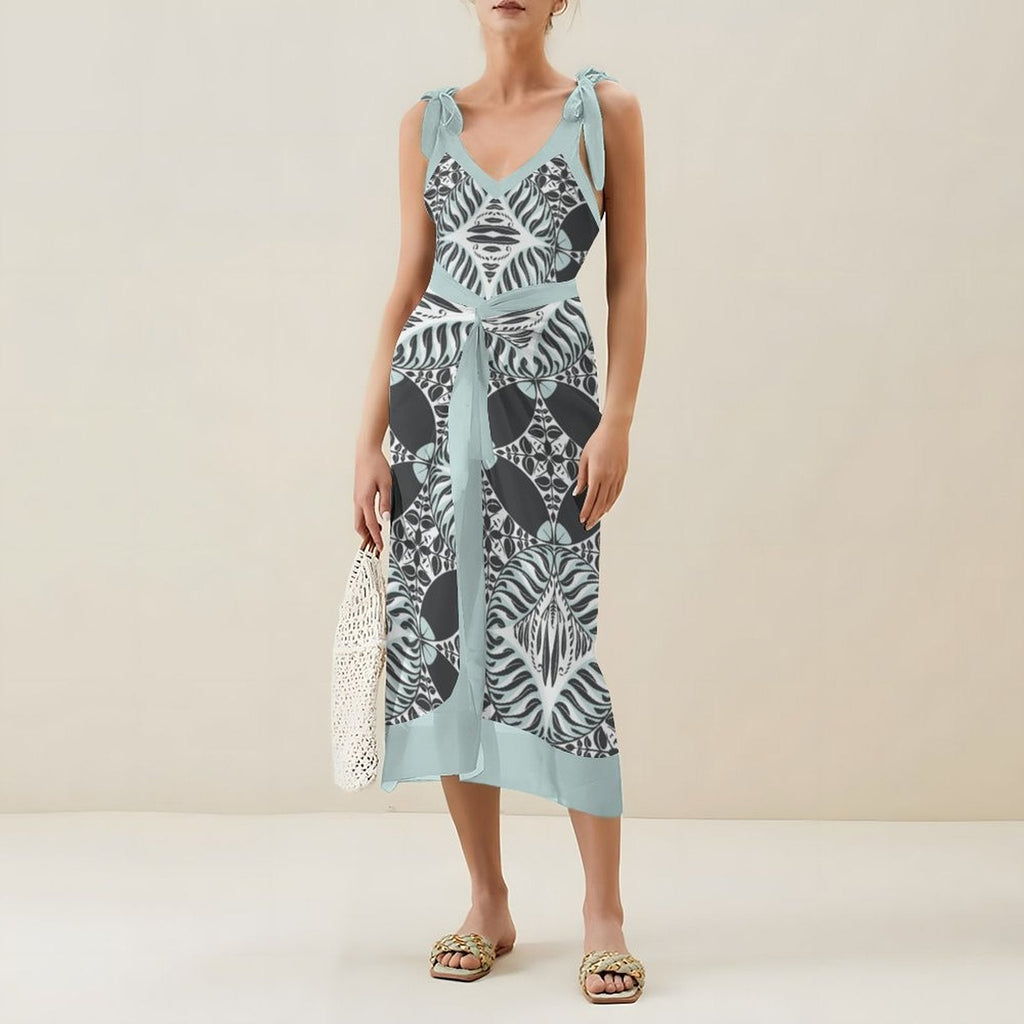 Casual Printed One Piece Swimsuit And Cover Up 2306100474
