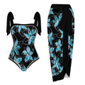 Fashion Printed One Piece Swimsuit And Cover Up 2305104485
