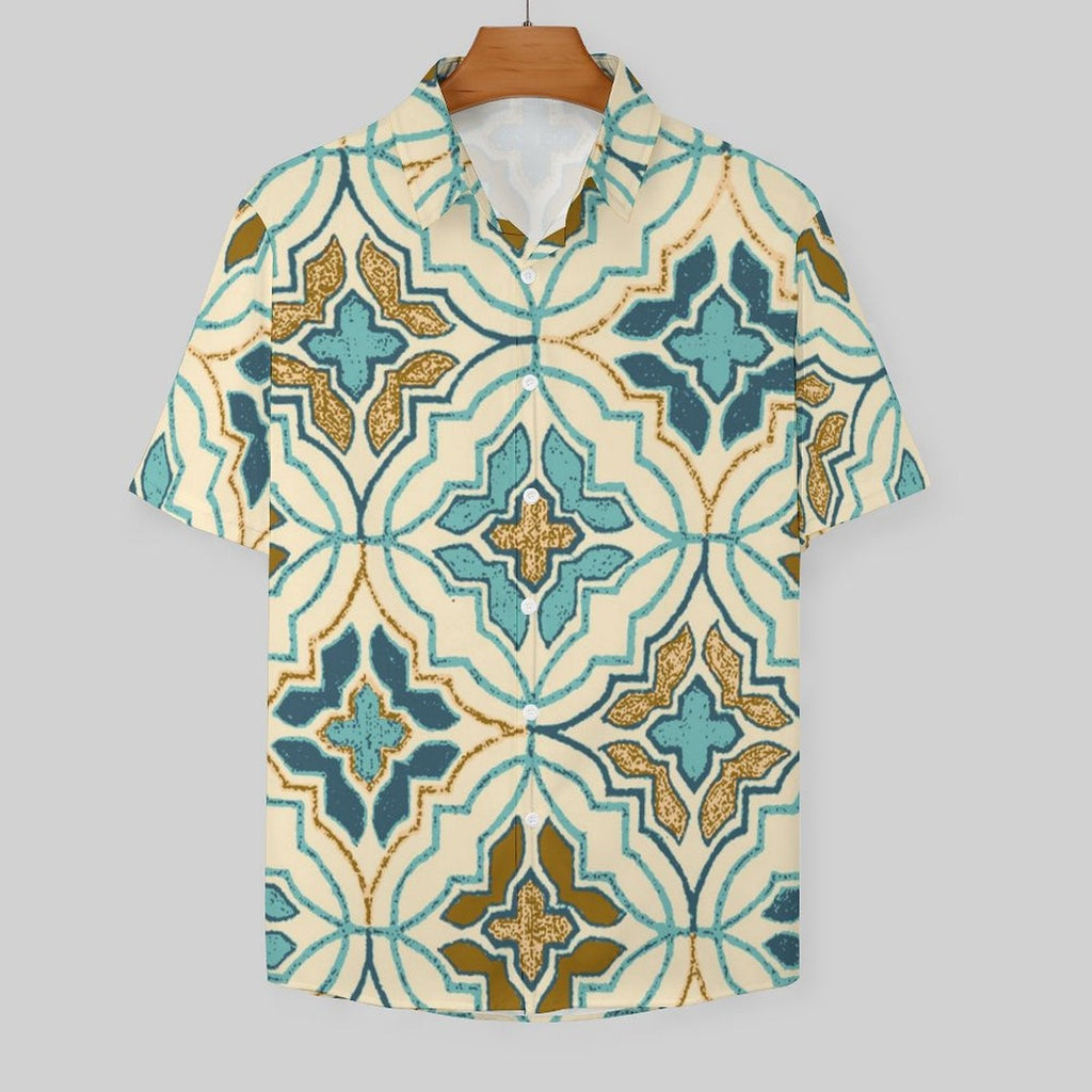 Men's Fashion Casual Printed Short Sleeve Shirts 2306100444