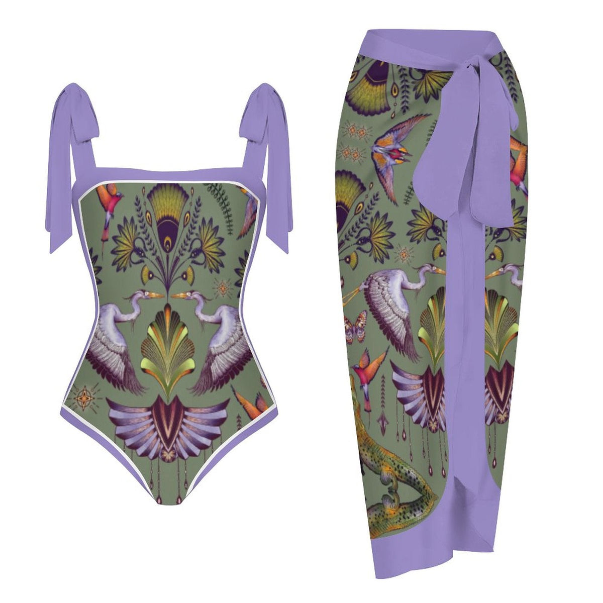 Fashion Printed One Piece Swimsuit And Cover Up 2306100619