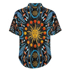Men's Vintage Sun Print Vacation Hawaiian Shirt 2306104042