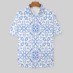 Men's Fashion Casual Printed Short Sleeve Shirts 2306100451