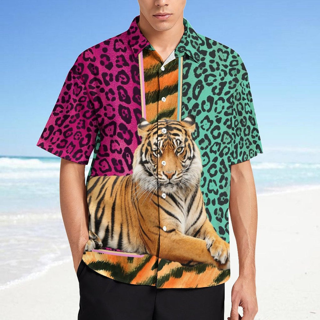 Men's Fashion Casual Printed Short Sleeve Shirts 2305107069