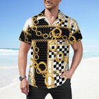 Men Hawaiian Casual Short Sleeve Shirt 2306101494
