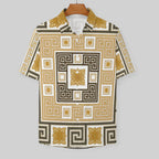 Men's Fashion Casual Printed Short Sleeve Shirts 2306100456