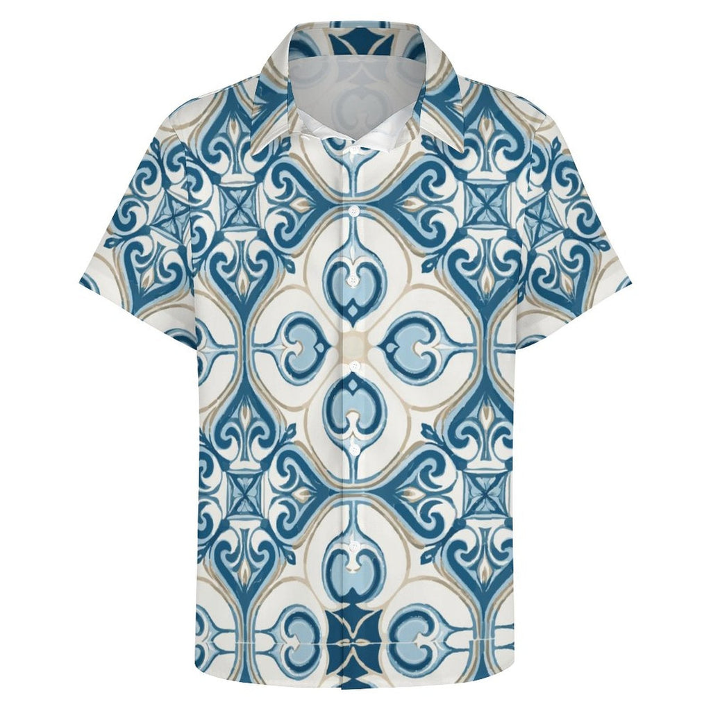 Men's Fashion Casual Printed Short Sleeve Shirts 2306100441
