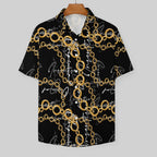 Men's Fashion Casual Printed Short Sleeve Shirts 2306101495