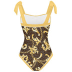 Fashion Printed One Piece Swimsuit And Cover Up 2305106046