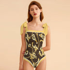 Fashion Printed One Piece Swimsuit And Cover Up 2305106046