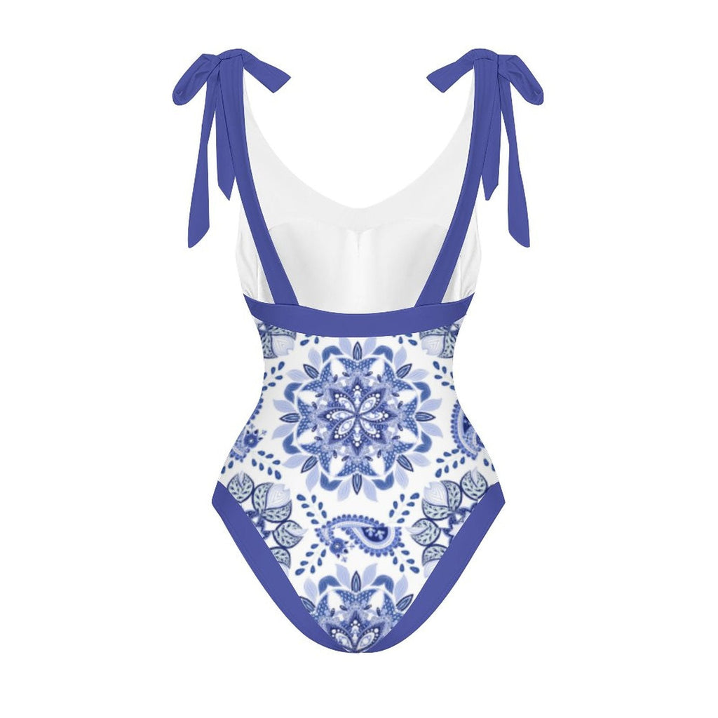 Casual Printed One Piece Swimsuit And Cover Up 2305106053
