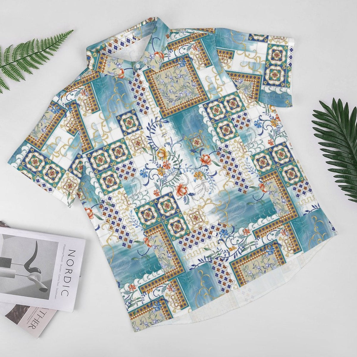 Men's Hawaiian Print Resort Shirt 2304102444