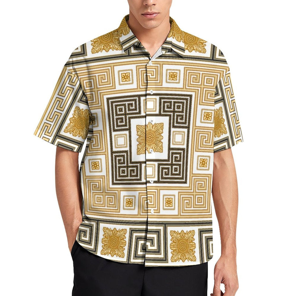 Men's Fashion Casual Printed Short Sleeve Shirts 2306100456