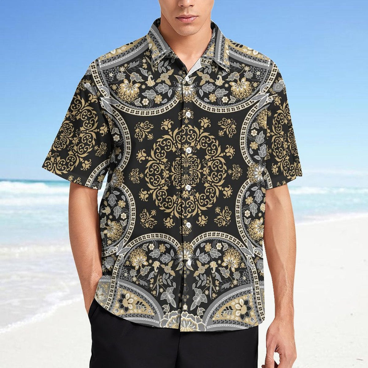 Men's Fashion Casual Printed Short Sleeve Shirts 2306100457
