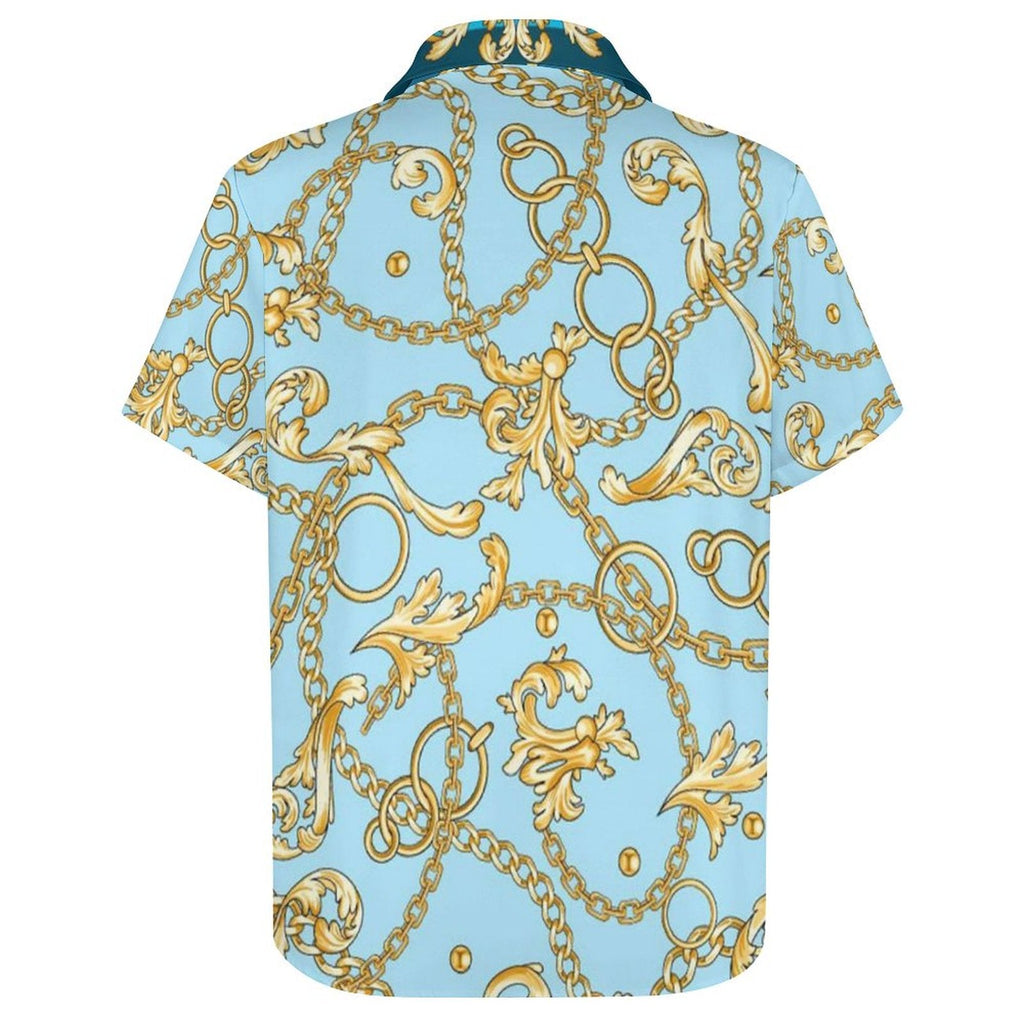 Men's Fashion Casual Printed Short Sleeve Shirts 2306100967