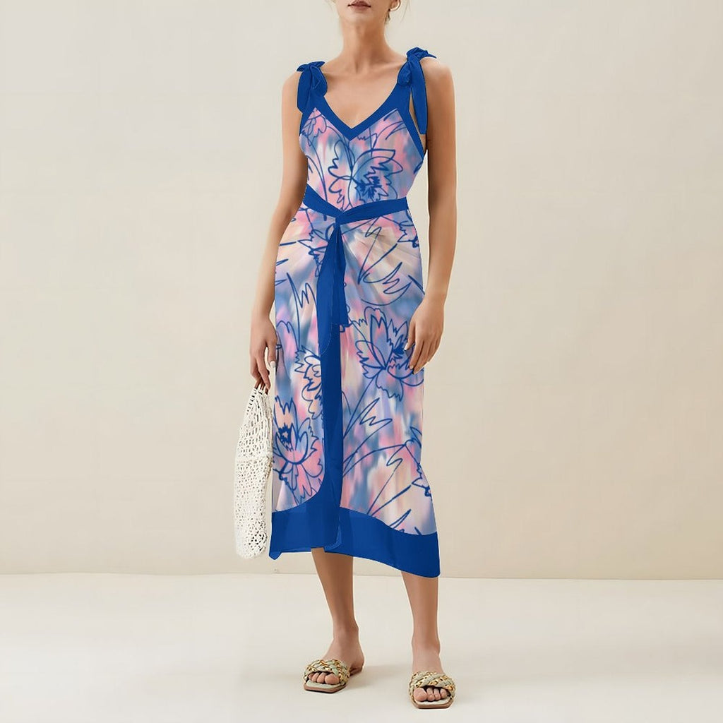 Casual Printed One Piece Swimsuit And Cover Up 2305106848
