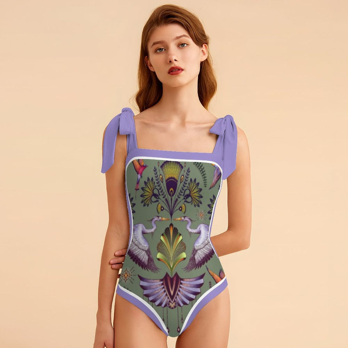 Fashion Printed One Piece Swimsuit And Cover Up 2306100619