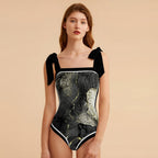 Fashion Printed One Piece Swimsuit And Cover Up 2305104820